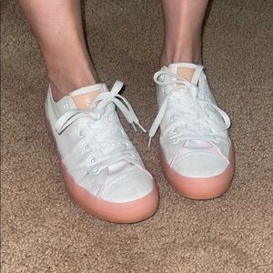 Rare Converse White with Pink Gum Sole Sneaker